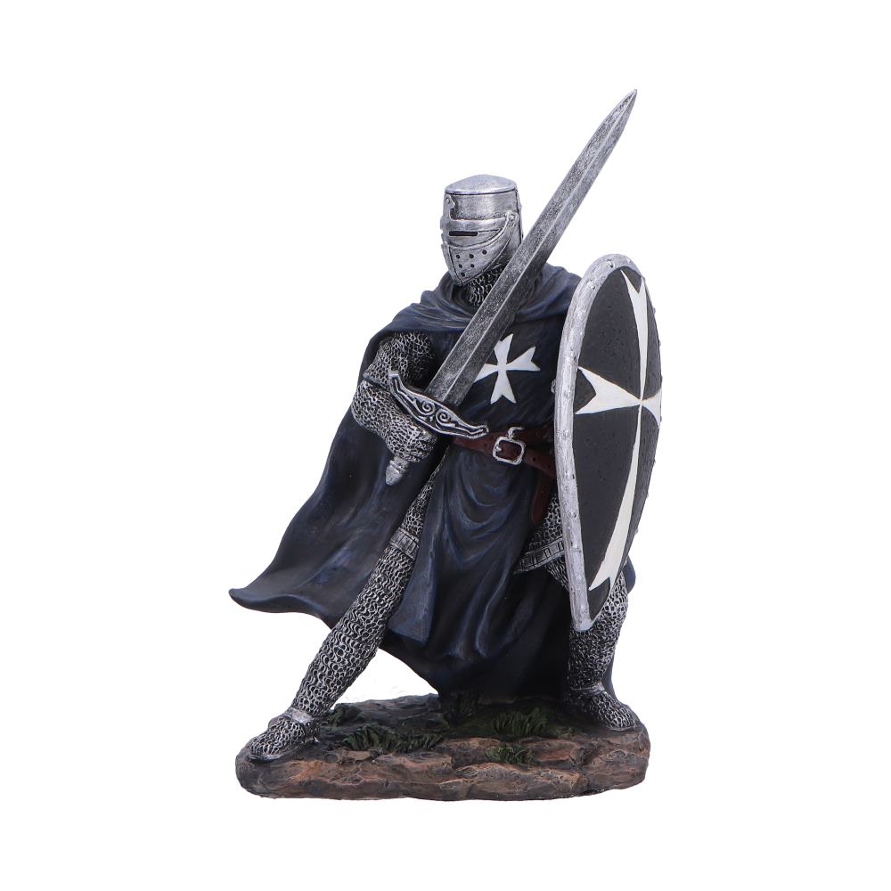 Nemesis Now Knight Hospitaller figurine, 17.3cm, detailed medieval-style collectible sculpture with armor and weapon in a dynamic pose.