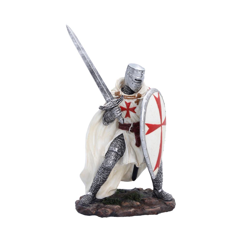 Nemesis Now Knight Templar figurine, 18.5cm tall, detailed sculpt with medieval armor and sword, collectible fantasy statue.