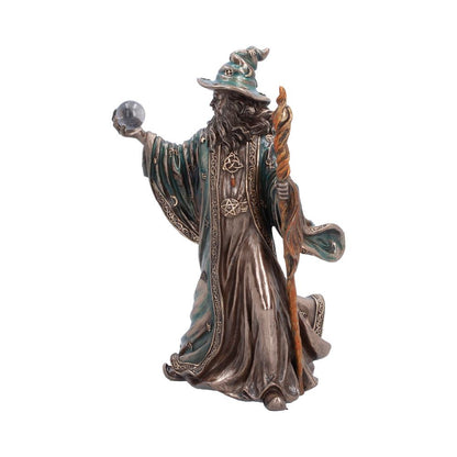 Nemesis Now The Sorcerer 20cm figurine showcasing a mystical wizard with detailed robes and staff in a fantasy display.