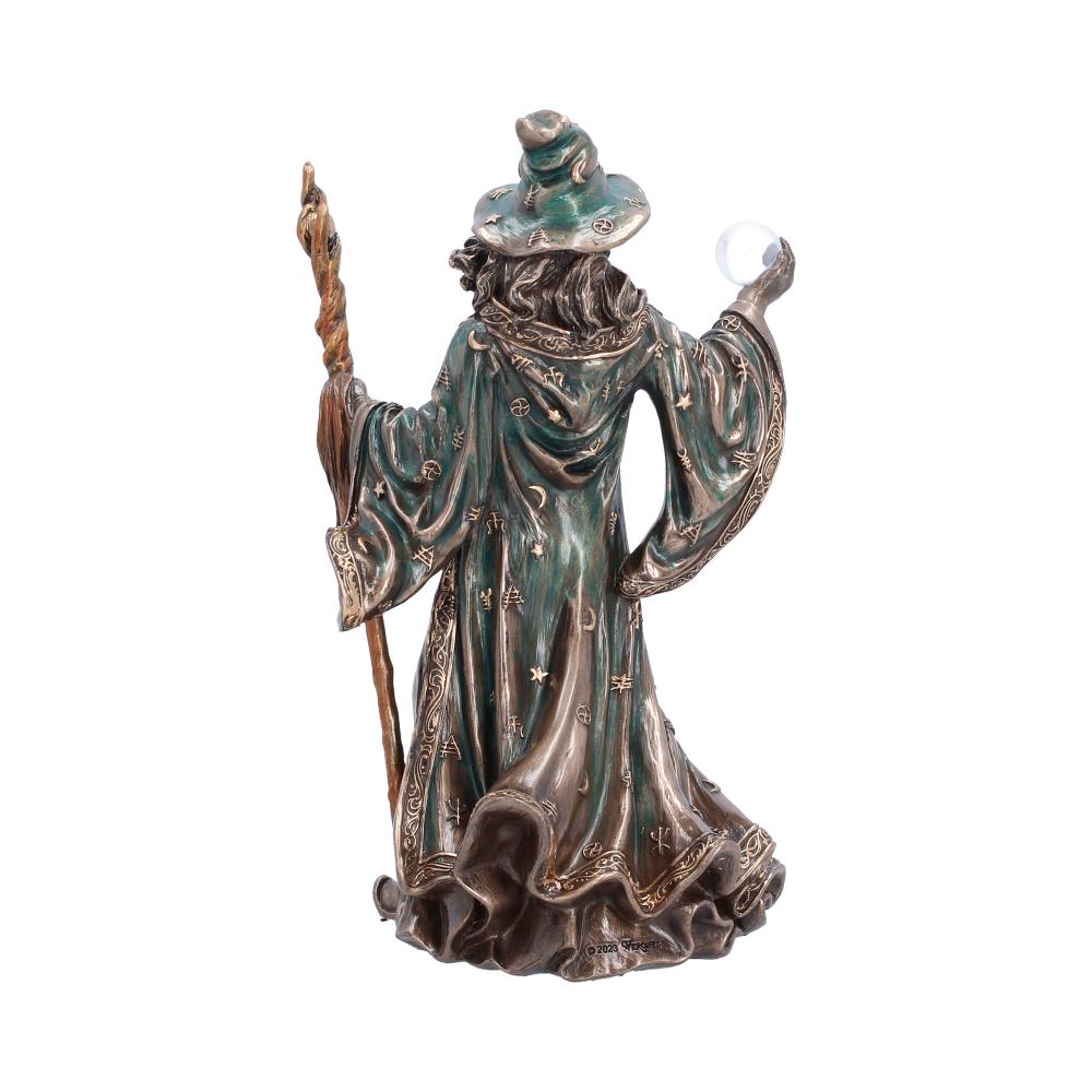 Nemesis Now The Sorcerer 20cm figurine, detailed fantasy sculpture featuring a mystical sorcerer with a staff and flowing robes.