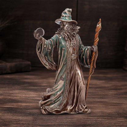 Nemesis Now Sorcerer 20cm figurine featuring a mystical character with detailed robes and magical staff, perfect for fantasy collectors.