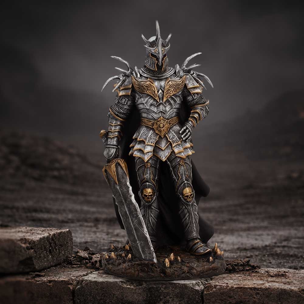 Nemesis Now Underworld Warrior figurine, 25.3cm tall, detailed fantasy warrior sculpture with dark armor and fierce expression.