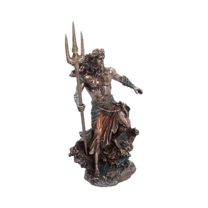 Poseidon Greek God of the Sea figurine by Nemesis Now, 25.2cm tall, detailed sculpture of the mythological sea god with trident.