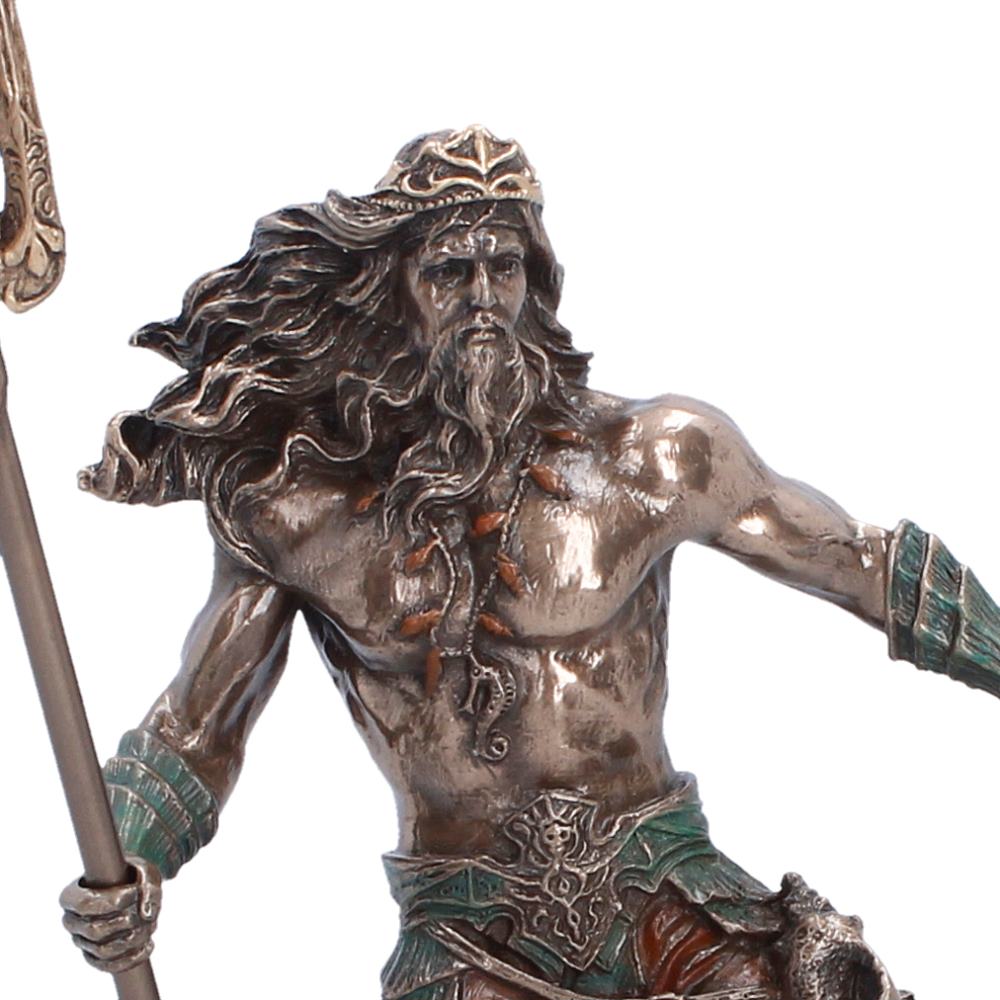 Nemesis Now Poseidon Greek God of the Sea figurine, 25.2cm, detailed statue of mythological sea god with trident and flowing beard.