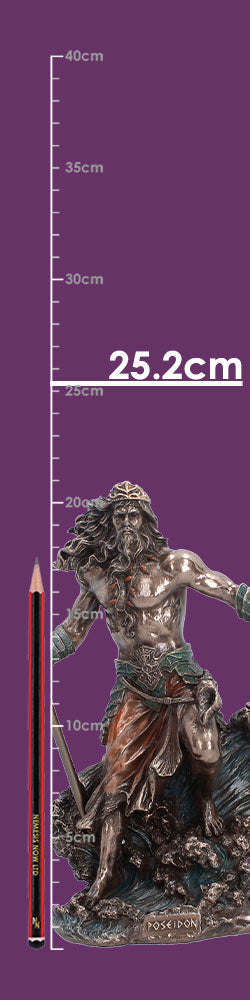 Nemesis Now Poseidon Greek God of the Sea figurine, 25.2cm tall, detailed sculpture of the mythological sea god.