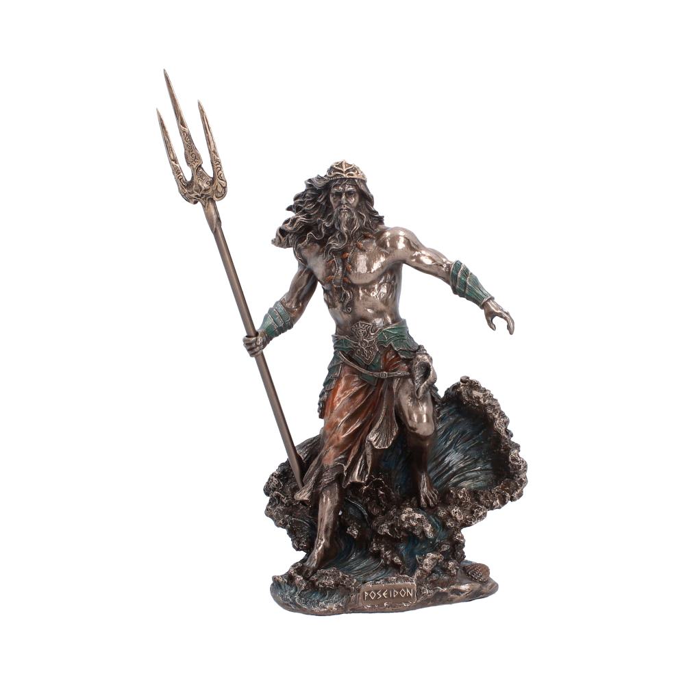 Nemesis Now Poseidon Greek God of the Sea figurine, 25.2cm tall, detailed sculpture of the mythological sea god with trident and flowing beard.