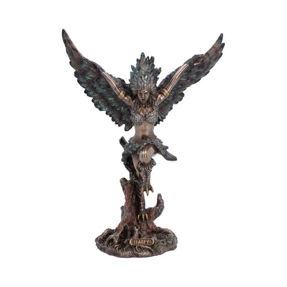 Nemesis Now Harpy creature figurine of storm and tempest, 24.6cm tall, detailed sculpture of mythological bird-woman with stormy features.