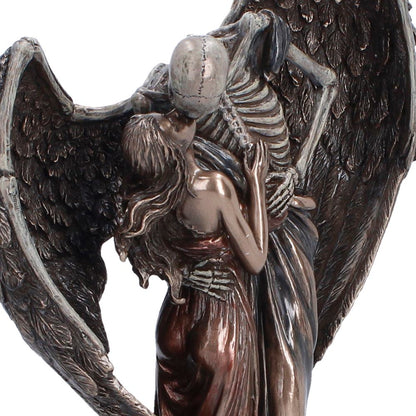 Nemesis Now The Kiss of Death 25.7cm figurine featuring a dark, detailed skeletal figure with wings and intricate design.