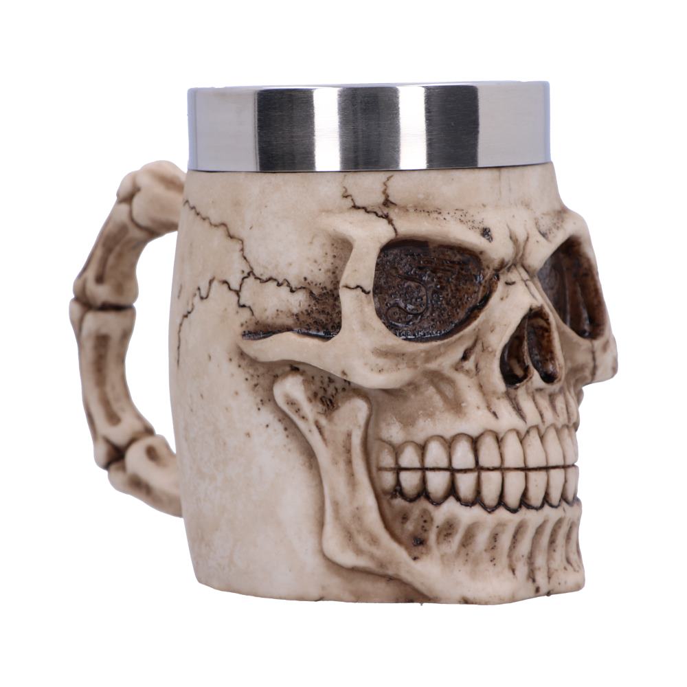 Grinning Skull Gothic Tankard 16cm