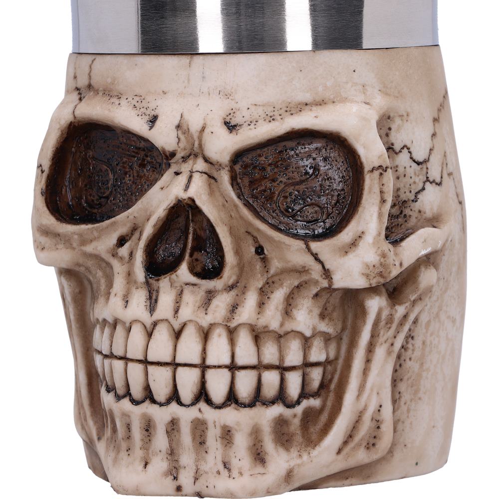 Grinning Skull Gothic Tankard 16cm
