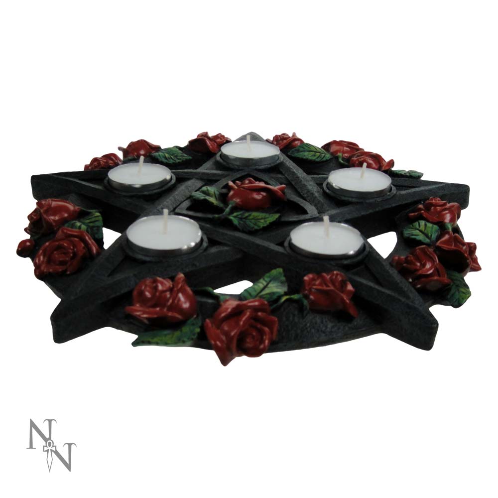 Pentagram Rose Tealight Holder 29.5cm
