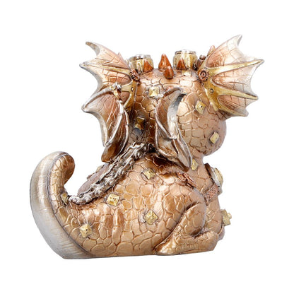 Gold Gearling figurine by Nemesis Now, 15cm tall, detailed fantasy creature sculpture with intricate design and vibrant gold finish.