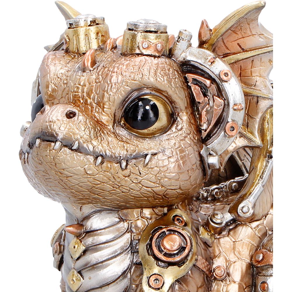 Gold Gearling figurine by Nemesis Now, 15cm tall, detailed mythical creature sculpture with intricate design and vibrant gold finish.
