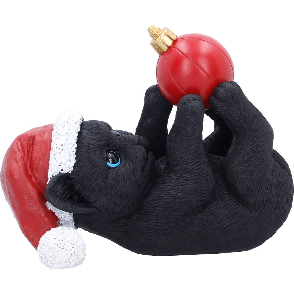 Nemesis Now Jingle Paws figurine, 13.5cm, decorative ceramic animal sculpture with festive jingle bell detail.