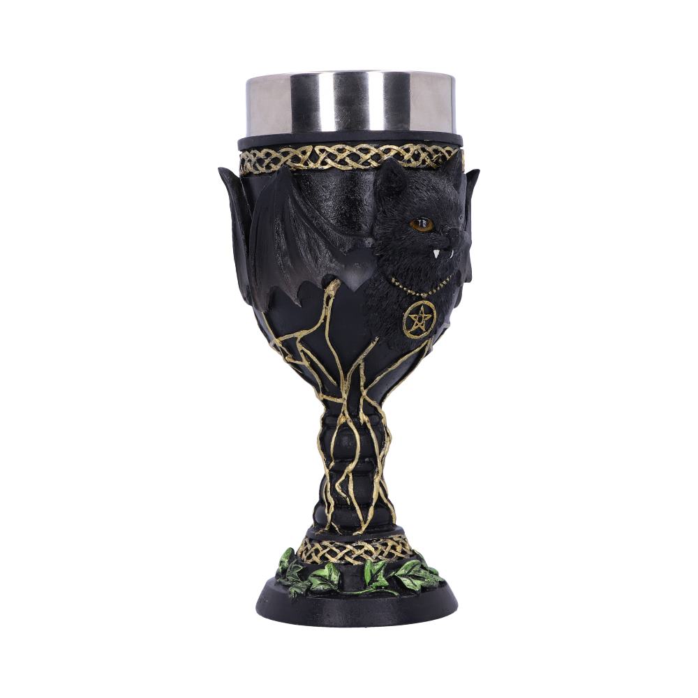 Feline Fang Black Cat Goblet 17.3cm
