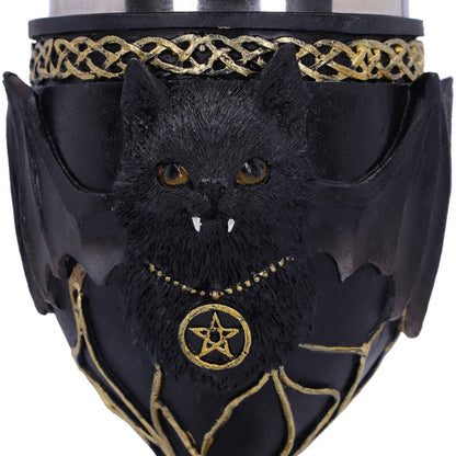 Feline Fang Black Cat Goblet 17.3cm