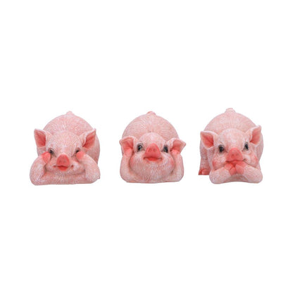 Three Wise Playful Pigs 5.2cm