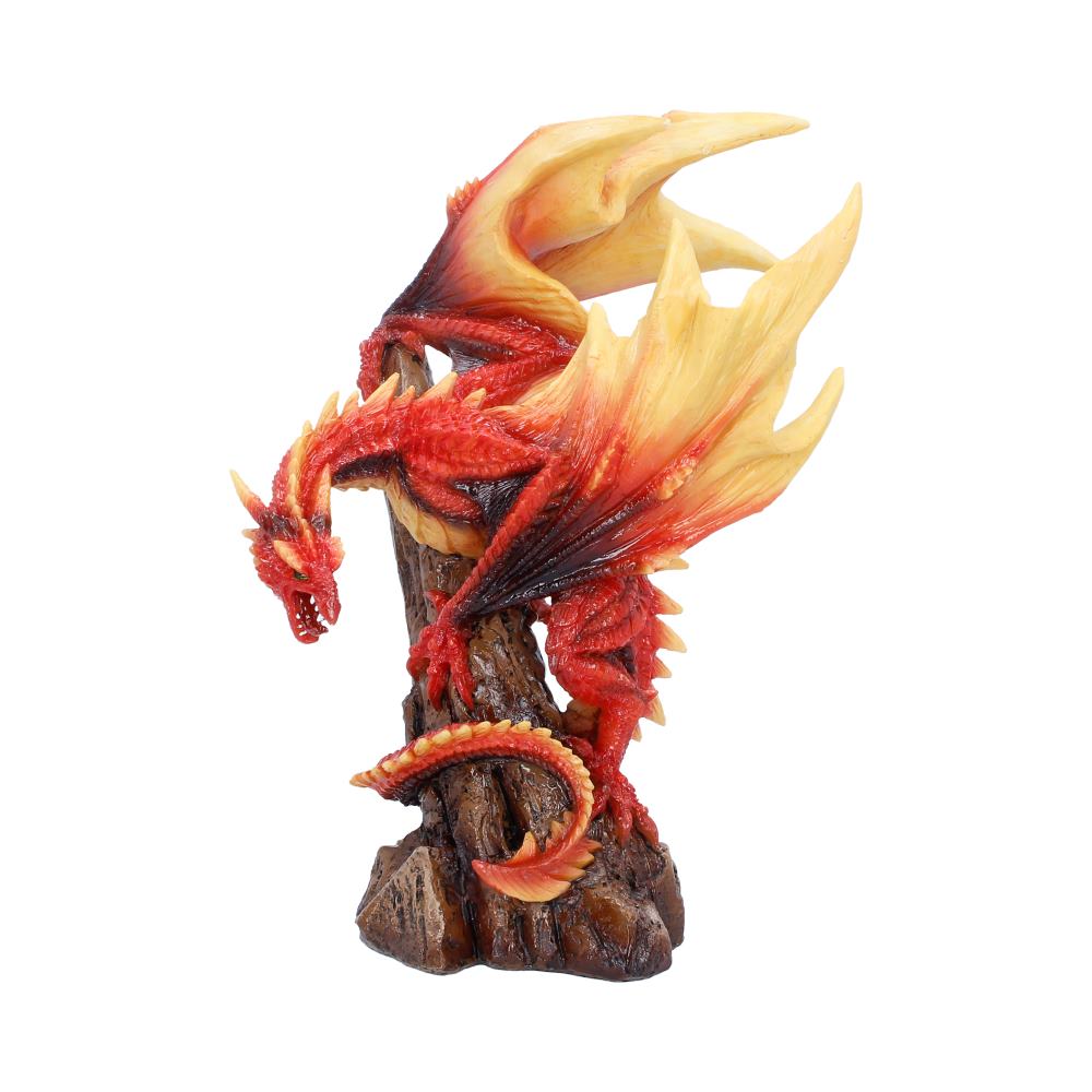 Nemesis Now Vermilion Inferno figurine, detailed fiery red and orange sculpture, crafted with intricate design and vibrant colors.