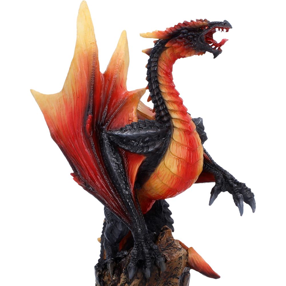Nemesis Now Obsidian Inferno figurine, detailed black and fiery orange sculpture standing 23.7cm tall.