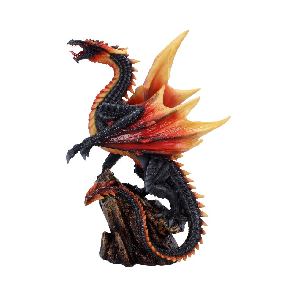 Nemesis Now Obsidian Inferno figurine, detailed black and fiery orange demon sculpture measuring 23.7cm tall.
