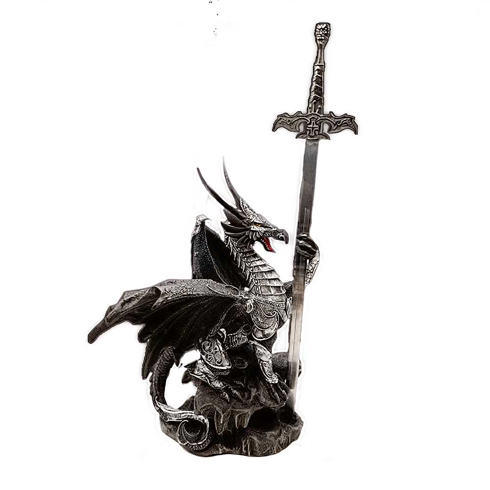 Nemesis Now Keeper of the Blade 33cm figurine featuring intricate weapon and armor details, detailed fantasy character sculpture.