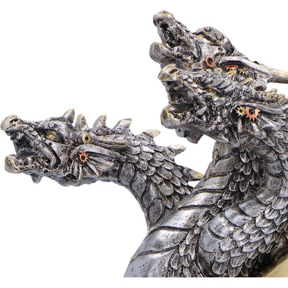 Nemesis Now Cogwork Trinity figurine, 23cm, featuring intricate steampunk-inspired metallic gears and detailed craftsmanship.