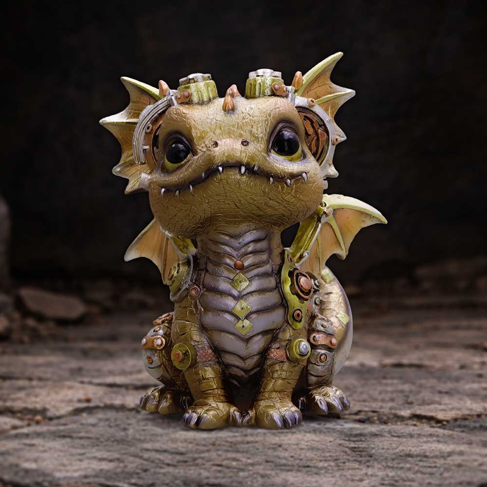 Nemesis Now Coglet figurine in gold, 17.5cm tall, detailed collectible sculpture with intricate design and vibrant finish.