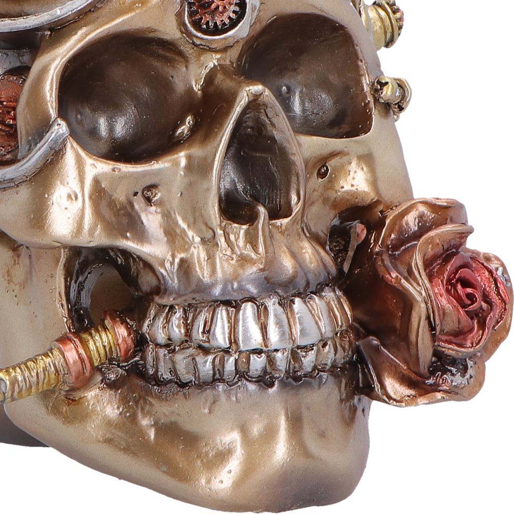 Bronze Clockwork Bloom figurine by Nemesis Now, 16cm tall, featuring intricate clockwork floral design in a detailed sculpture.