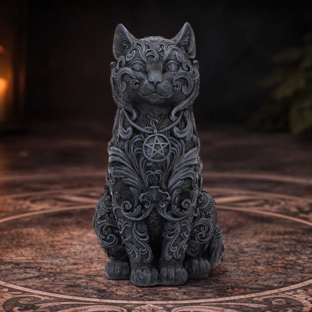 Black Hexbound Familiar figurine by Nemesis Now, 23cm tall, detailed ceramic sculpture of a mystical creature.