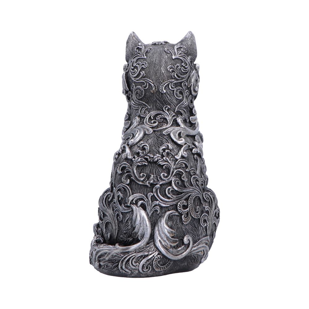 Silver Hexbound Familiar figurine by Nemesis Now, 23cm tall, detailed fantasy creature sculpture with intricate design and metallic finish.