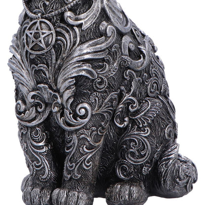 Silver Hexbound Familiar figurine by Nemesis Now, 23cm tall, detailed fantasy creature sculpture with intricate design.