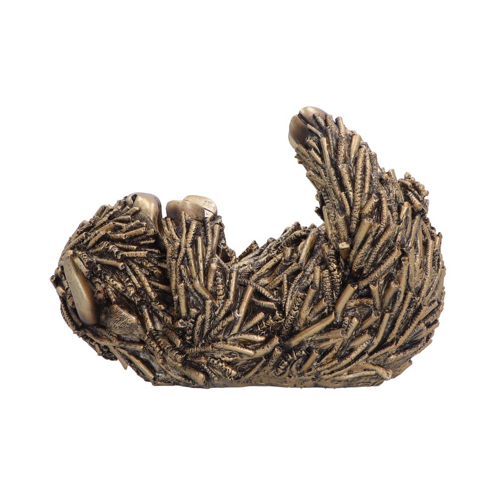Gold Highland Cow Guzzler figurine by Nemesis Now, 17.8cm, detailed gold-toned Highland cow sculpture.
