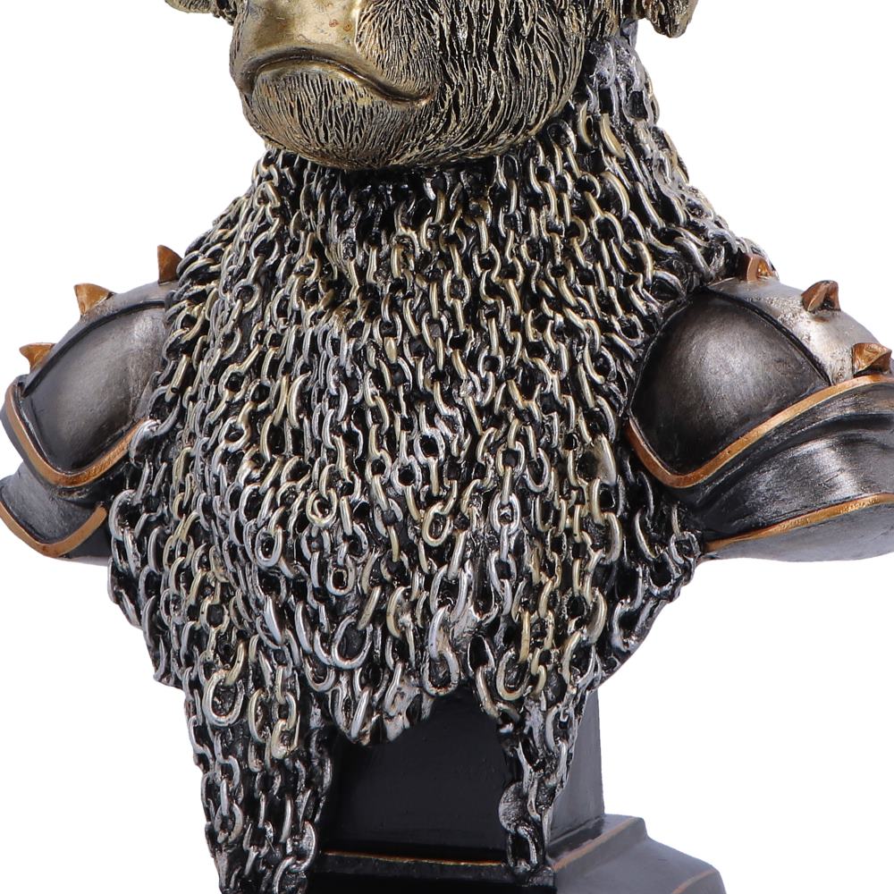 Nemesis Now Highland Guard figurine, 26.7cm tall, detailed fantasy warrior sculpture with armor and weapon in a dynamic pose.