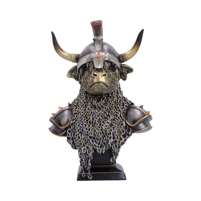 Nemesis Now Highland Guard figurine, 26.7cm tall, detailed fantasy warrior sculpture with armor and weaponry.
