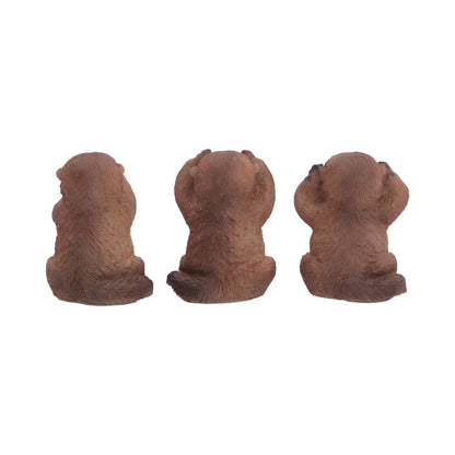 Three Wise Otters figurine by Nemesis Now, 8cm tall, detailed ceramic sculpture featuring three otters sitting together.