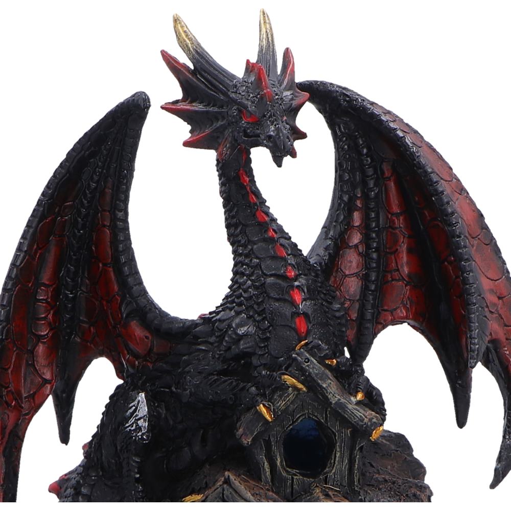 Nemesis Now Midnight Warden 23.5cm figurine featuring a detailed, dark-themed fantasy character with intricate armor and weaponry.