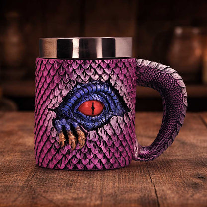 Small Nemesis Now Watchers Thirst Tankard, 11.7cm ceramic mug with detailed Watchers design and gothic style artwork.