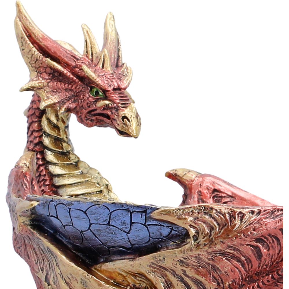 Nemesis Now Scaled Hoard figurine, 18.7cm tall, detailed fantasy creature sculpture with intricate design and textured surface.