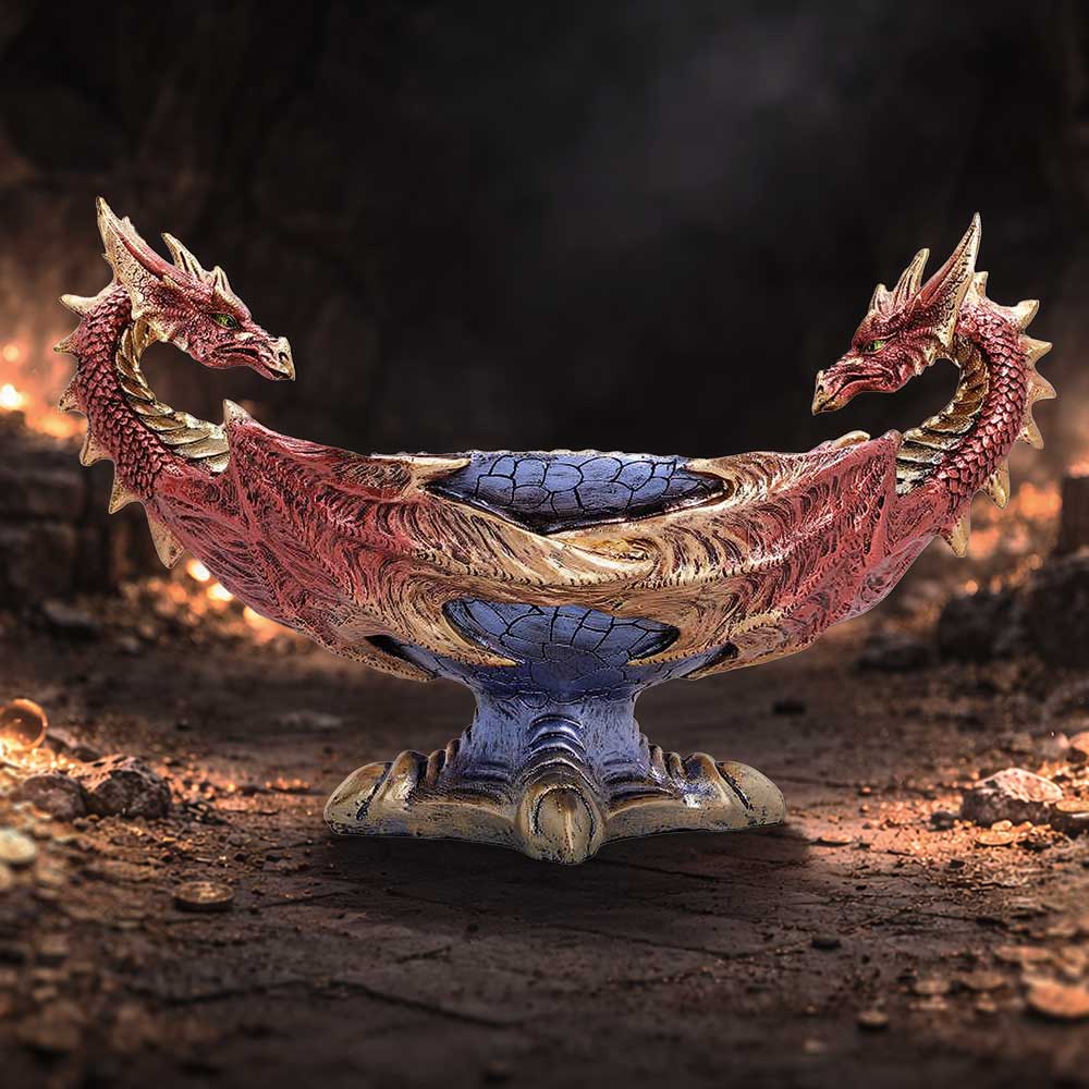 Nemesis Now Scaled Hoard figurine, 18.7cm, detailed fantasy-themed collectible sculpture featuring a treasure hoard design.