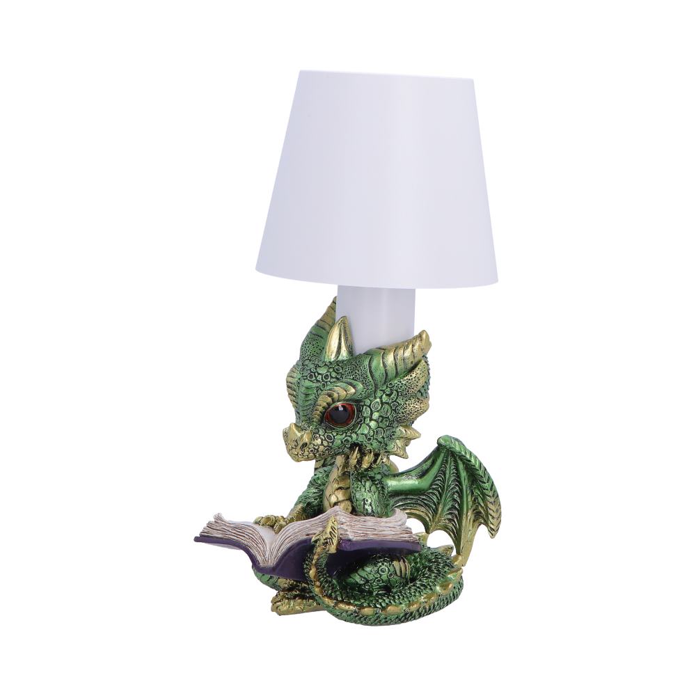 Nemesis Now Bookwyrm Lamp, 24.4cm tall, decorative fantasy-themed lamp featuring a detailed dragon design.