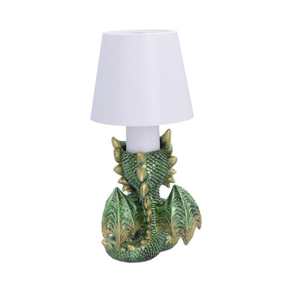 Nemesis Now Bookwyrm Lamp showcasing a detailed dragon-shaped lamp with a 24.4cm height, perfect for fantasy-themed decor