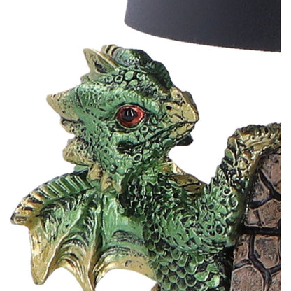 Nemesis Now Castle Keeper Lamp, 24.4cm tall, featuring a detailed medieval castle design illuminated by a soft light.