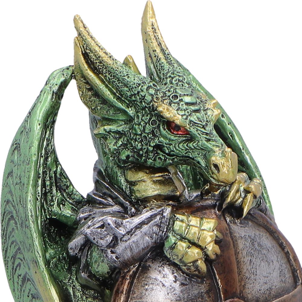 Green Nemesis Now Hoard Protector Box figurine, 13.4cm, with intricate detailing and a fantasy-inspired design.