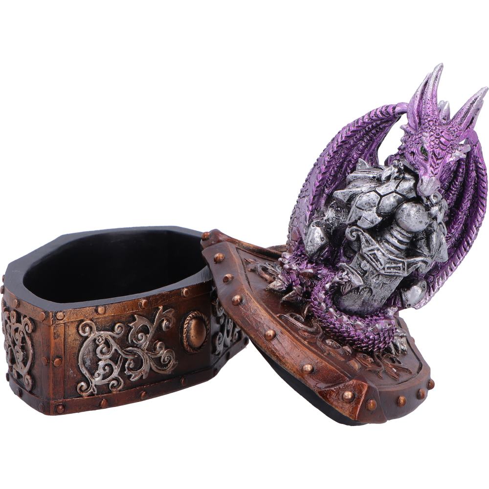 Purple Nemesis Now Hoard Protector Box, 13.8cm, with intricate design, ideal for storing small treasures or collectibles.