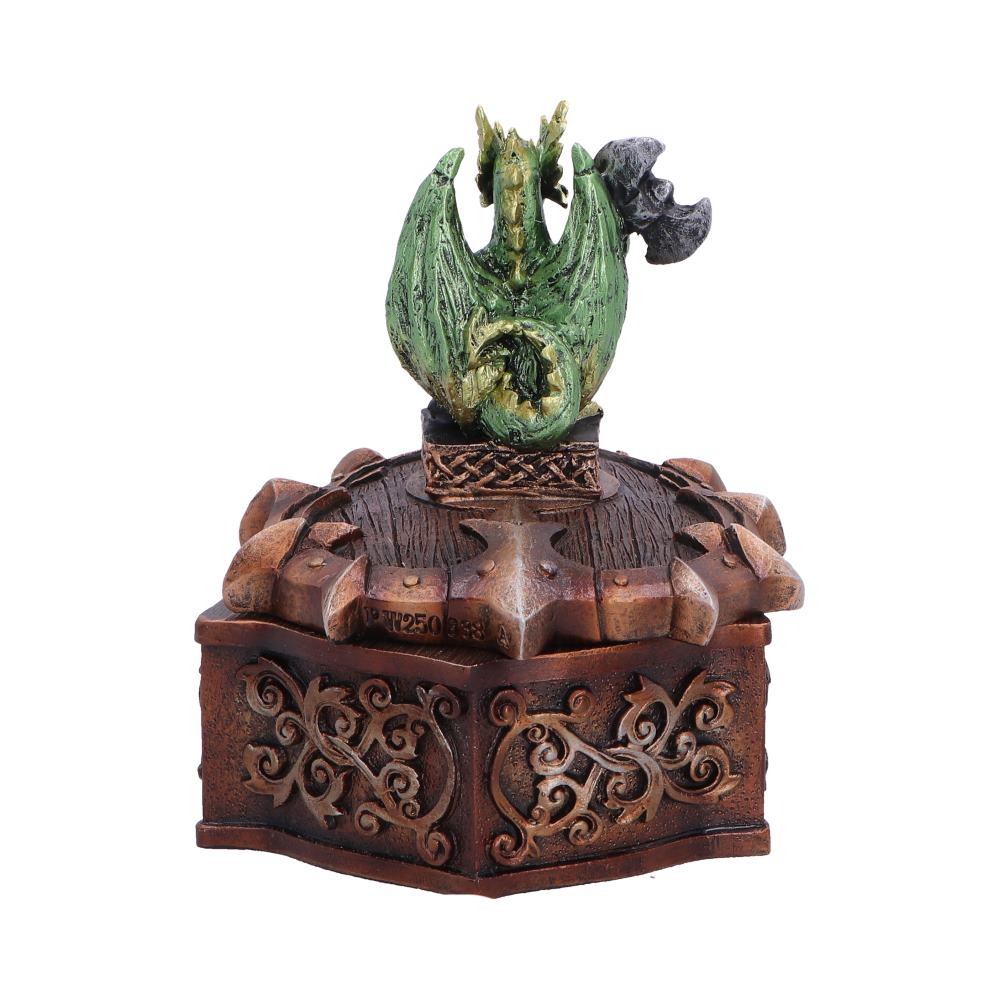 Green Hoard Defender Box by Nemesis Now, 10.5cm, featuring detailed design and sturdy construction for storing valuables.