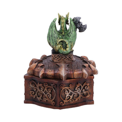 Green Hoard Defender Box by Nemesis Now, 10.5cm, featuring detailed design and sturdy construction for storing valuables.