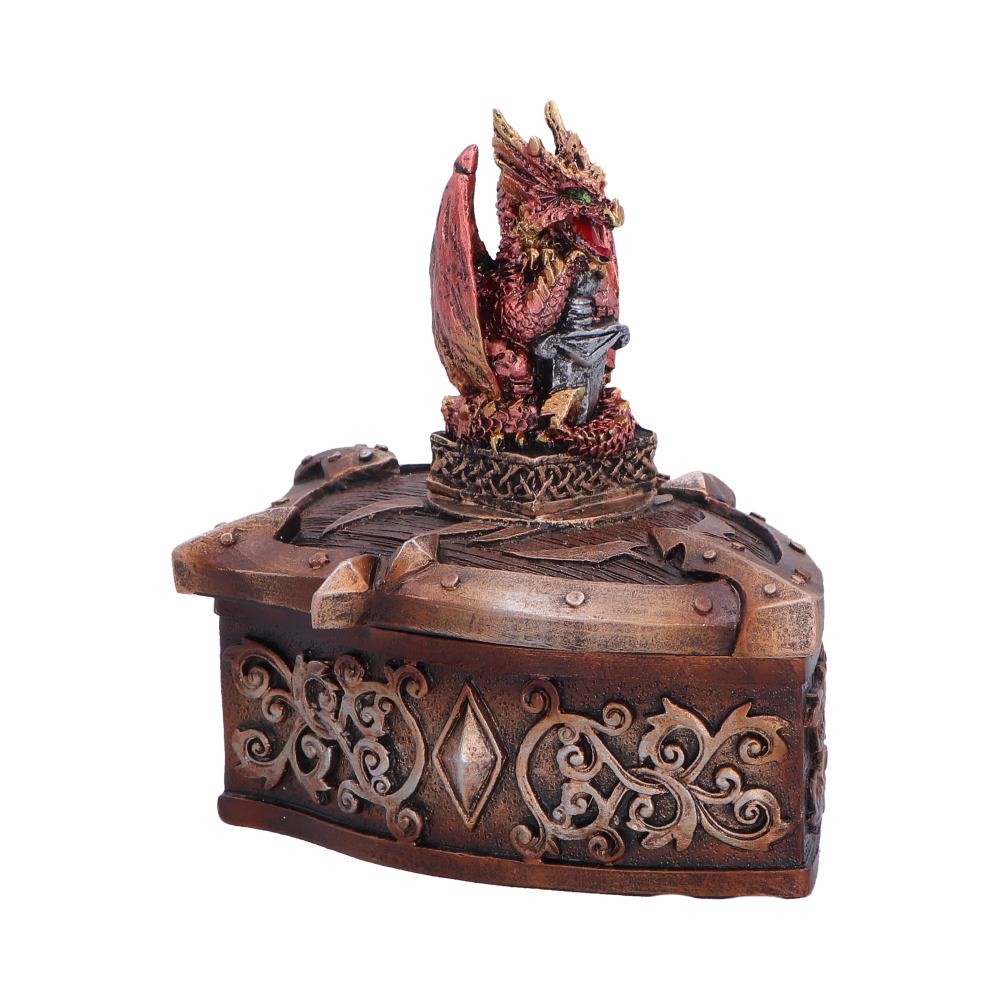 Red Nemesis Now Hoard Defender Box, 10.5cm decorative storage box with detailed design and sturdy construction.