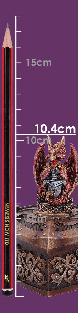 Red Nemesis Now Hoard Defender Box, 10.5cm storage container with intricate design, ideal for collectibles or jewelry storage.