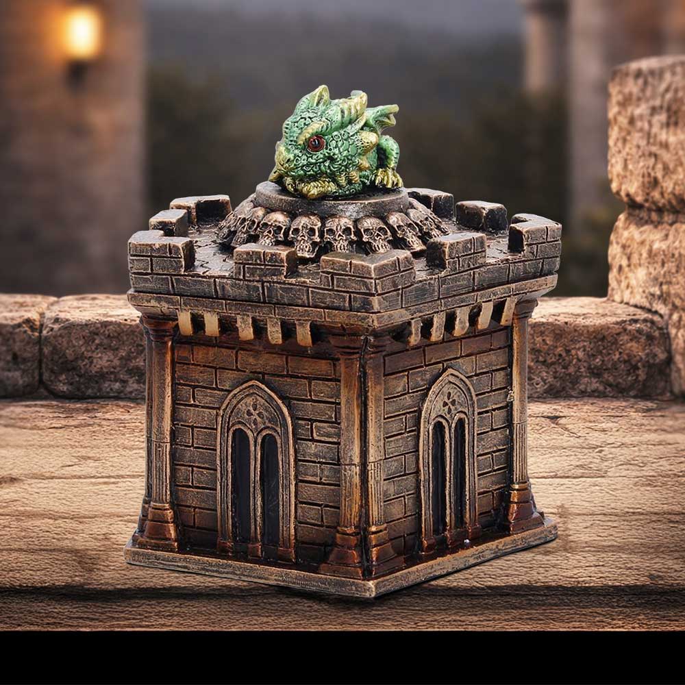 Nemesis Now Warden of the Crypt decorative box, 12.5cm tall, featuring gothic design with intricate detailing and dark, haunting imagery.