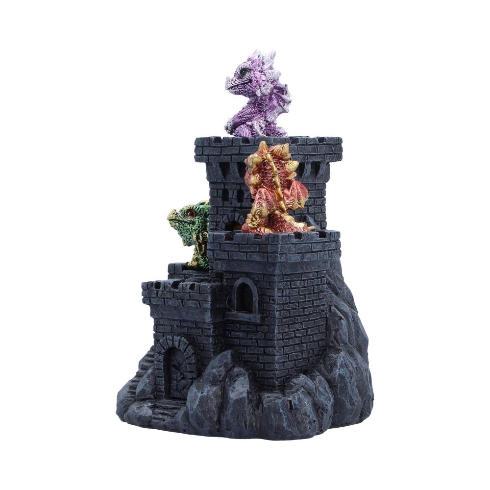 Nemesis Now Dragonlings Keep LED figurine, 18cm tall, detailed dragon figurine with integrated LED lights, collectible fantasy decor.